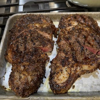 Ramona Carniceria - 2 GIGANTIC ribeyes, reverse seared and rubbed with pepper and herbs. Amazing. - Meat Shops Near Me - Orange, California Ramona Carniceria - 2 GIGANTIC ribeyes, reverse seared and rubbed with pepper and herbs. Amazing. - Meat Shops Near Me - Orange, California