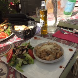 Les 3 marches - Very nice risotto dish with a fantastic Mirabeau rosé