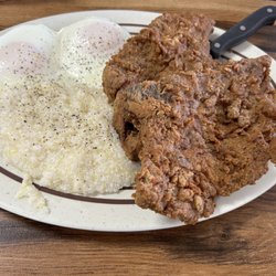 Sawmill Restaurant - Fried pork chops, grits and eggs