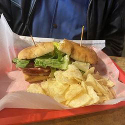 Gusano's - Italian sub and chips.