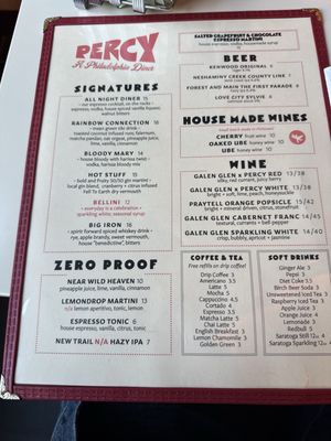 Menu photo 3 Percy Diner & Bar Philadelphia, PA