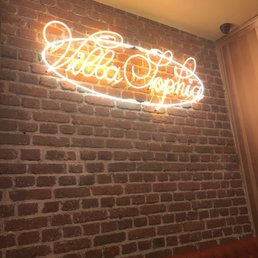 This is a sign of the name inside the restaurant This is a sign of the name inside the restaurant
