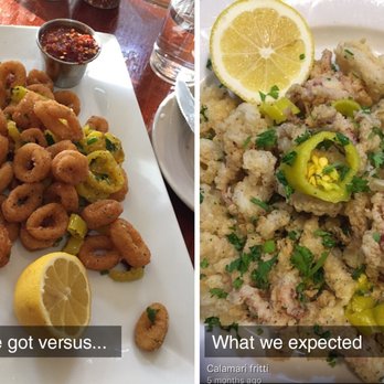 Bottega di Capri - Calamari Fritti- what we got was basically Deep fried calamari like how they do the onion rings at Burger King vs a lightly battered - Italian Near Me - Brookline, Massachusetts Bottega di Capri - Calamari Fritti- what we got was basically Deep fried calamari like how they do the onion rings at Burger King vs a lightly battered - Italian Near Me - Brookline, Massachusetts