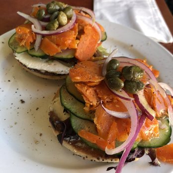Fancy Plants Cafe - "Lox" bagel sandwich - Vegan Near Me - Chicago, Illinois