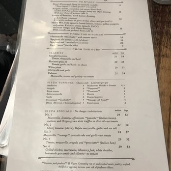 Juliana's - Menu - Pizza Near Me - Brooklyn, New York