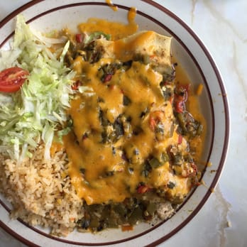 Frontier - chicken enchiladas + rice + beans - Mexican Near Me - Albuquerque, New Mexico