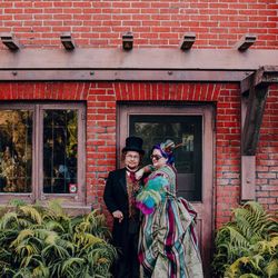 Steampunk wedding dress altered by Walla Alterations