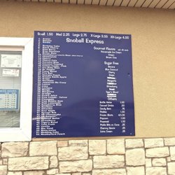 Snowball Express - Menu