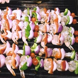 Island Fish - Shrimp kebobs
