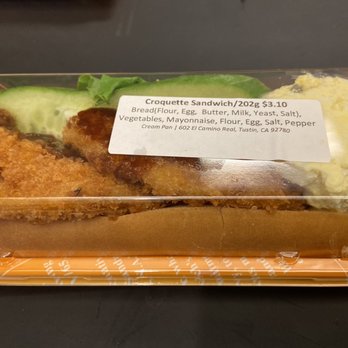 Cream Pan - Croquette sandwich ($3.10) - Bakeries Near Me - Tustin, California