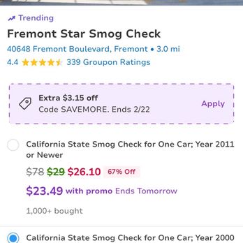 Fremont Star Smog Check - Smog Check Stations Near Me - Fremont, California