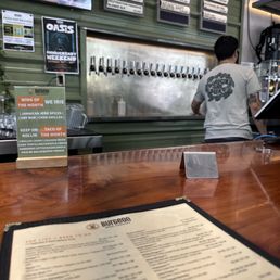 Menu, taps, and service.