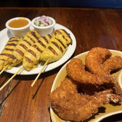 Asian 1 - Chicken Satay and Golden Prawns
