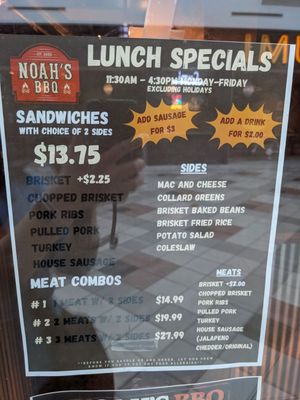 Menu photo 3 Noah's BBQ Braintree, MA