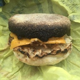 Egg McMuffin .... How do you wrap this up? Unless it's on purpose.... Total disregard for food quality Egg McMuffin .... How do you wrap this up? Unless it's on purpose.... Total disregard for food quality