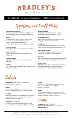 Menu photo 7 Bradley's Pub & Grille Interlochen, MI Menu photo 7 Bradley's Pub & Grille Interlochen, MI