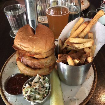 Red Cow St. Paul - Cowboy burger with fries, slaw and house made ketchup - Burgers Near Me - St Paul, Minnesota Red Cow St. Paul - Cowboy burger with fries, slaw and house made ketchup - Burgers Near Me - St Paul, Minnesota