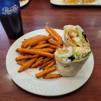 Soho Bar & Grill - Boom boom shrimp wrap with sweet potato fries - Bars Near Me - Mount Airy, North Carolina Soho Bar & Grill - Boom boom shrimp wrap with sweet potato fries - Bars Near Me - Mount Airy, North Carolina