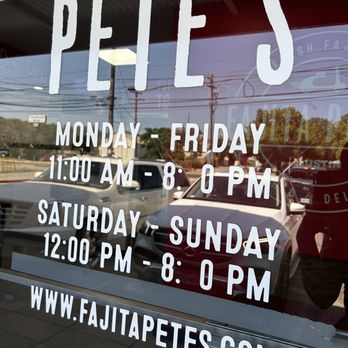 Fajita Pete's - MoPac - Hours - Mexican Near Me - Austin, Texas Fajita Pete's - MoPac - Hours - Mexican Near Me - Austin, Texas