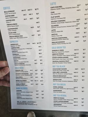 Menu photo 8 Baba Coffee - Carlsbad Carlsbad, CA Menu photo 8 Baba Coffee - Carlsbad Carlsbad, CA