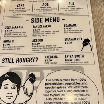 Akedo Showten - Menu - Ramen Near Me - Langley, British Columbia
