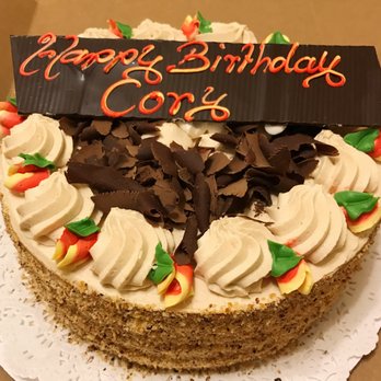 Graf's Pastry - Hazelnut Cake: yellow cake with hazelnut cream and raspberry jam - Bakeries Near Me - Farmington Hills, Michigan Graf's Pastry - Hazelnut Cake: yellow cake with hazelnut cream and raspberry jam - Bakeries Near Me - Farmington Hills, Michigan