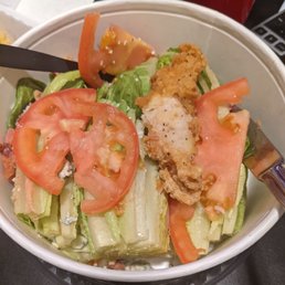 'Buffalo' chicken wedge salad. (Dressing not included even if you ask for it...?) 'Buffalo' chicken wedge salad. (Dressing not included even if you ask for it...?)