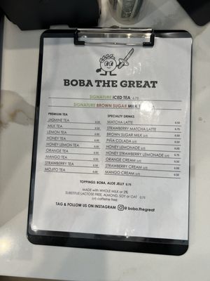 Menu photo 8 Boba the Great Los Angeles, CA