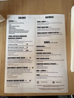 Menu photo 8 Three Notch'd Craft Kitchen and Brewery - Roanoke Roanoke, VA
