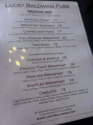 Menu photo 6 Lucky Baldwins Pub Pasadena, CA Menu photo 6 Lucky Baldwins Pub Pasadena, CA