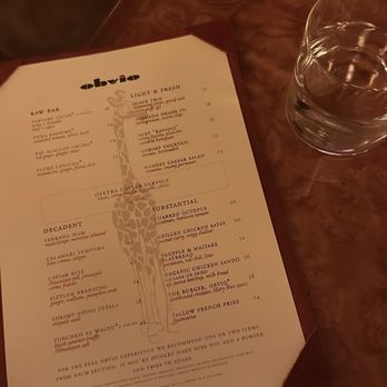 Obvio - menu - Lounges Near Me - New York, New York Obvio - menu - Lounges Near Me - New York, New York