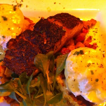Miss Shirley's Cafe, Inner Harbor - Blackened Salmon Benedict - never thought I'd be eating salmon for breakfast, but delicious! - Breakfast & Brunch Near Me - Baltimore, Maryland Miss Shirley's Cafe, Inner Harbor - Blackened Salmon Benedict - never thought I'd be eating salmon for breakfast, but delicious! - Breakfast & Brunch Near Me - Baltimore, Maryland