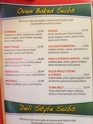 Menu photo 5 Big Cheese Pizza Presque Isle, ME