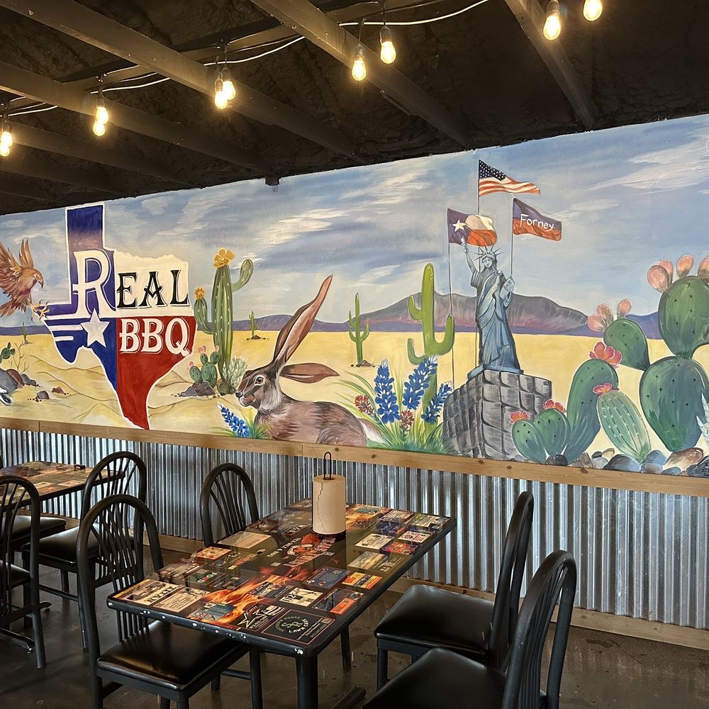 El Tejas Twist - a mural of a desert scene - Tex-Mex Near Me - Forney, Texas