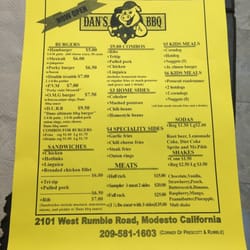 Dan's BBQ - Menu
