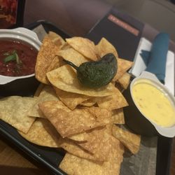Chips and salsa add queso