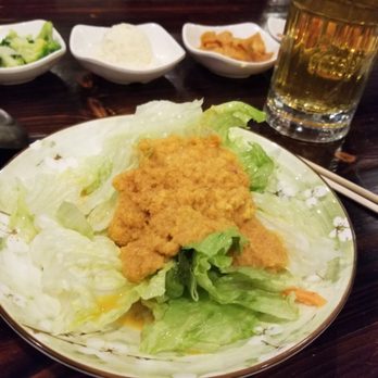 Seoul Garden - House salad ... that's ginger dressing there. - Korean Near Me - Ann Arbor, Michigan Seoul Garden - House salad ... that's ginger dressing there. - Korean Near Me - Ann Arbor, Michigan