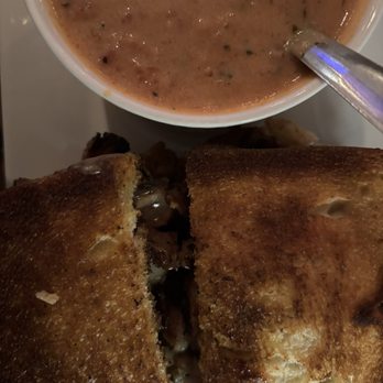 The Rail Public House - Brisket grilled cheese and soup of the day - tomato bisque. Both were incredible! - Tacos Near Me - Gadsden, Alabama