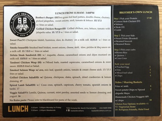 Menu photo 3 Basket Brothers Parramatta, NSW