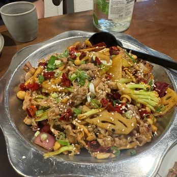 Ping’s Bistro - Spicy Sliced Angus Beef in Steel Pot - Chinese Near Me - San Mateo, California