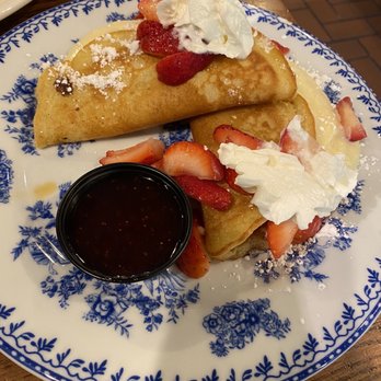 Cracker Barrel Old Country Store - Cheesecake filled pancakes comes with two, 2 eggs, and 2 bacon. - American Near Me - Jacksonville, Florida