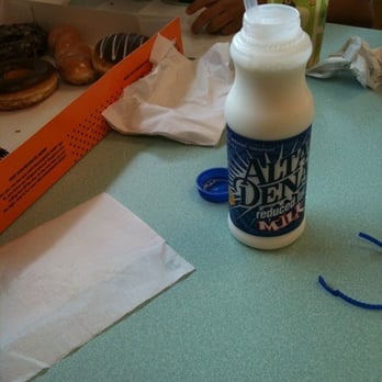 Krispy Kreme - Milk and doughnuts, yum. - Donuts Near Me - Ontario, California