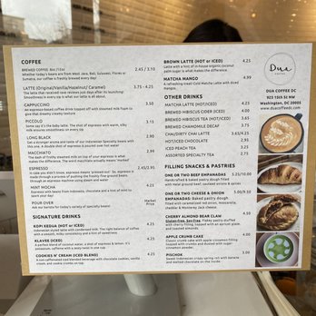DUA DC Coffee - Menu - Coffee & Tea Near Me - Washington, DC, District of Columbia