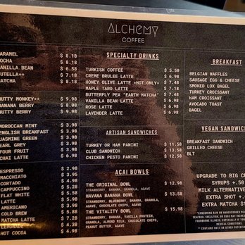 Alchemy Coffee - Alchemy Menu - Coffee & Tea Near Me - Las Vegas, Nevada