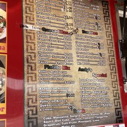 a menu for a mexican restaurant a menu for a mexican restaurant