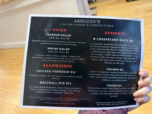 Menu photo 2 Abruzzo's Corydon, IN