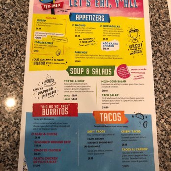Chuy's - Menu - Tex-Mex Near Me - Charlotte, North Carolina