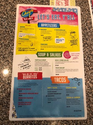 Menu photo 5 Chuy's Charlotte, NC
