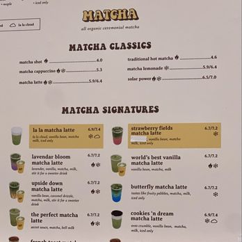 La La Land - Menu: Matcha Signatures - Coffee & Tea Near Me - Glendale, California La La Land - Menu: Matcha Signatures - Coffee & Tea Near Me - Glendale, California