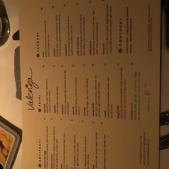 Valenza - Menu 11/1/19 - Italian Near Me - Atlanta, Georgia Valenza - Menu 11/1/19 - Italian Near Me - Atlanta, Georgia